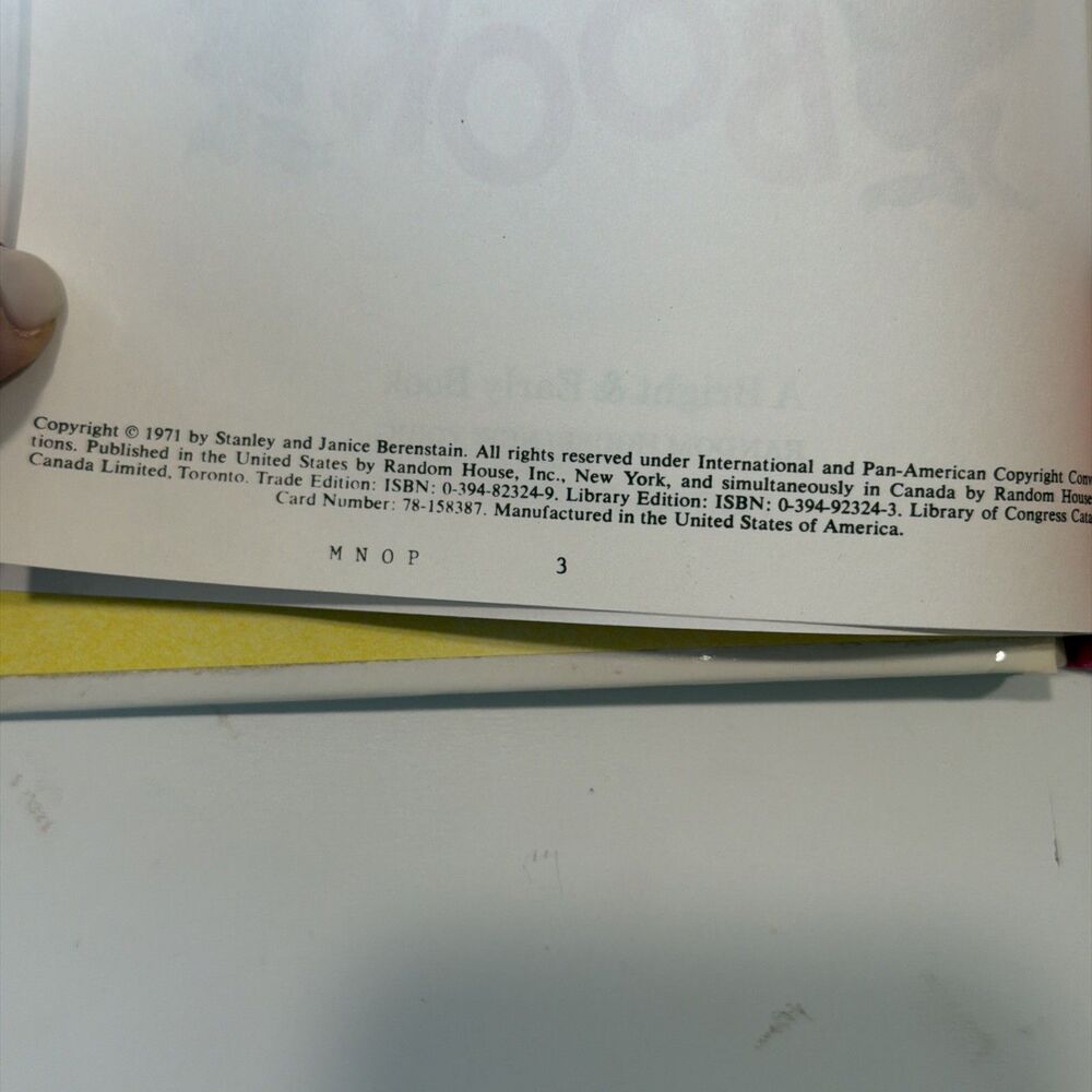 Dr. Seuss Beginner Book "THE B BOOK" 1971 Berenstain Bears - Picture 3 of 4